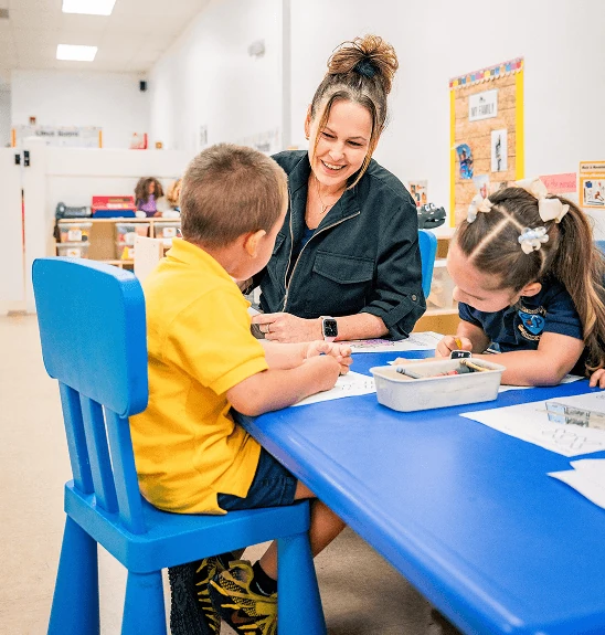 Children engaged in a classroom activity